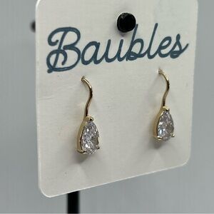Gold and Silver Teardrop Earrings Dainty Elegant